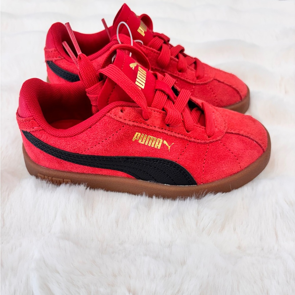 NEW! Puma Kids Red and Black Sneakers